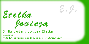 etelka jovicza business card